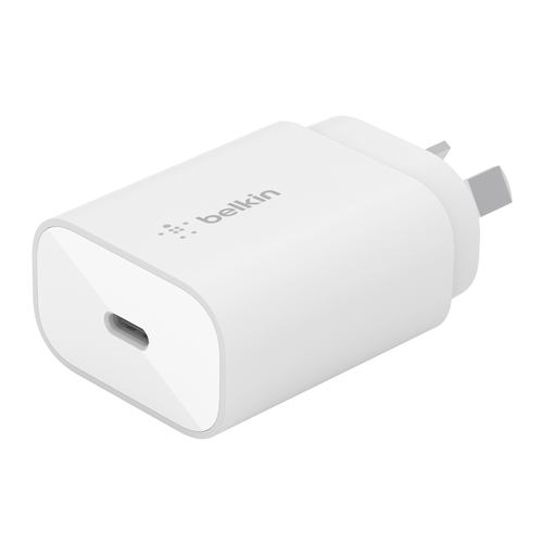 Belkin BoostCharge 25W Wall Charger Adapter w/ USB-C Cable - White