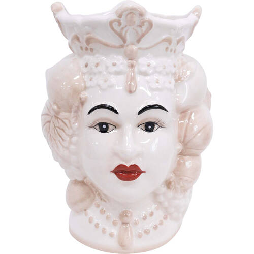 LVD Ceramic Queen Of Lemons Flower Vase Home Decor Sand