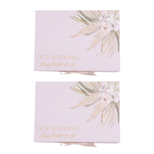 2PK Splosh Floral Our Wedding Memories Keepsake Box 25x18cm