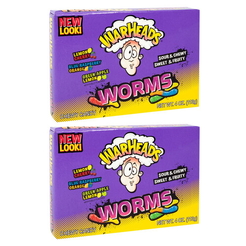 2PK Warheads Worms 113g (4oz) Theater Box