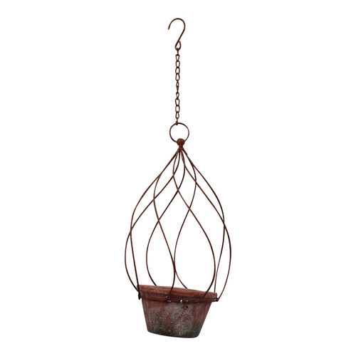 LVD Metal/Terracotta 59cm Planter Hanger Climber - Large