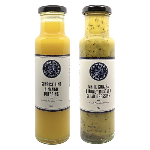 Australian Bush Spices Kunzea/Honey Mustard, Sunrise Lime/Mango Dressing