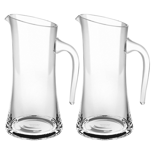 2x Wilmax England Crystalline 100ml Glass Jug - Clear