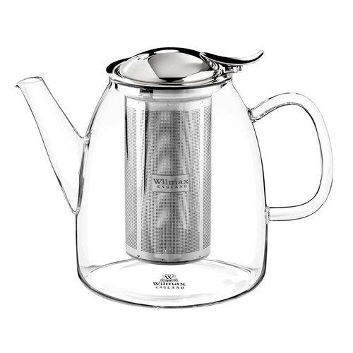 Wilmax England 950ml Thermo Glass Tea Pot w/ Lid/Diffuser - Clear