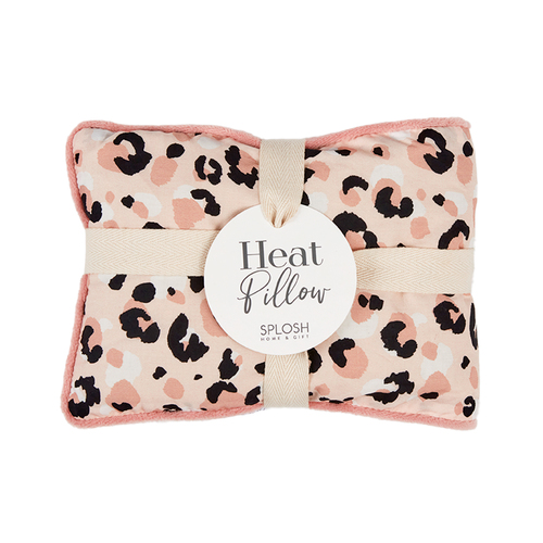 Splosh Wellness Blush Leopard Heat Pillow Hot/Cold Velvet Pack Rect 40cm