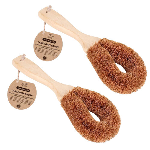 2PK Eco Basics Natural Plus Kitchen Dish Cleaning Brush - Large