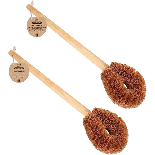 2PK Eco Basics Natural Plus Toilet Bathroom Cleaning Brush