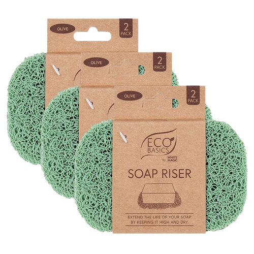 3x Eco Basics Soap Riser/Elevator Holder Storage - Olive