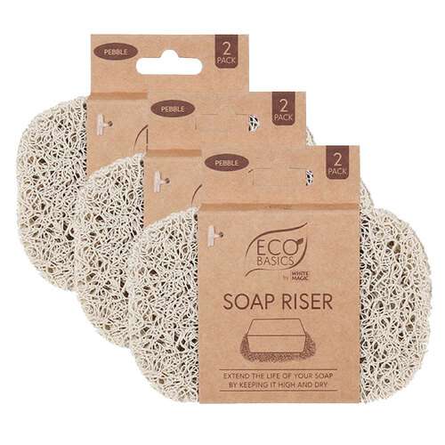 3x Eco Basics Soap Riser/Elevator Holder Storage - Pebble