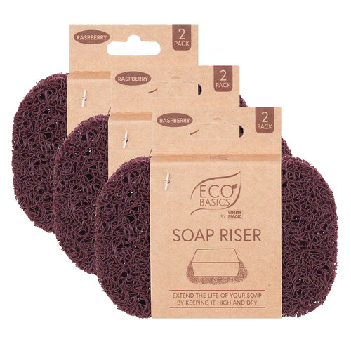 3x Eco Basics Soap Riser/Elevator Holder Storage - Raspberry