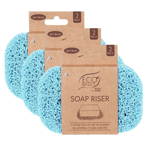 3x Eco Basics Soap Riser/Elevator Holder Storage - Sky Blue