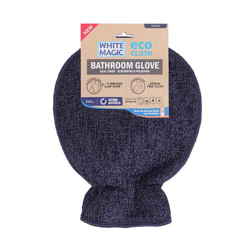 Eco Cloth Bathroom Glove Surface Cleaner Dual Sided - Denim