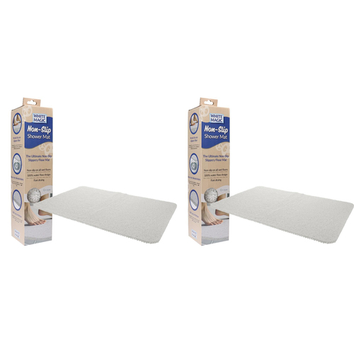 2PK White Magic Home/Bathroom Non-Slip Floor Shower Mat - Cream