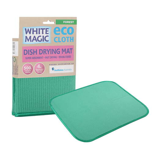 White Magic Dish Drying Mat Plate/Bowl Absorbent Pad - Forest