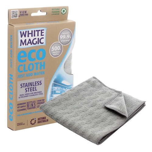 Eco Cloth 32x32cm Stainless Steel Dual-Sided Cleaner/Polisher