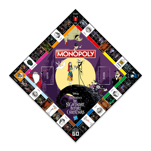 Monopoly Nightmare Before Christmas Family Tabletop Themed Board Game 8+