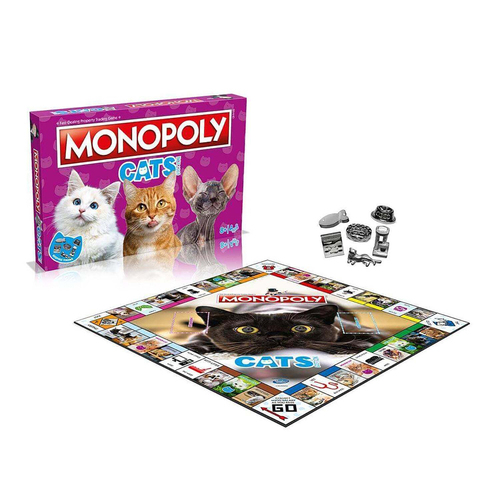 Monopoly Cats Family Tabletop Themed Board Game 8+