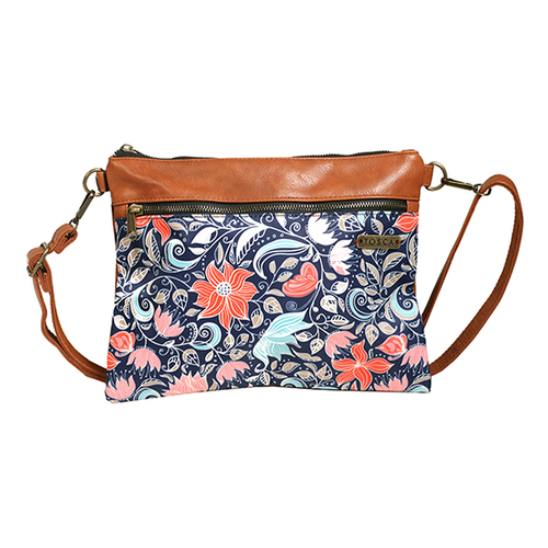 Tosca Women's/Ladie's Slinger Cross Body Bag - Pk/Red Flower