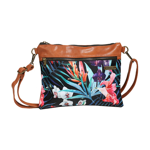 Tosca Women's/Ladie's Slinger Cross Body Bag - Black Multi