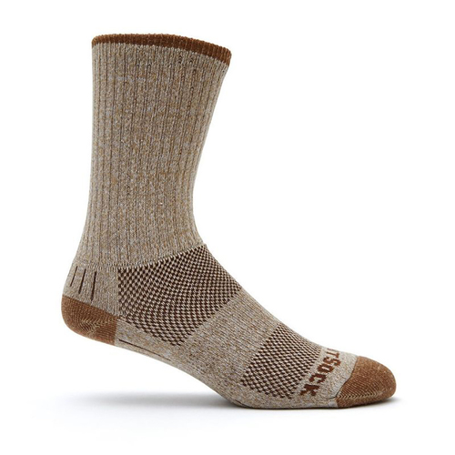 Wrightsock Adventure Crew Khaki Marl Unisex Socks S AU 4-6 Womens