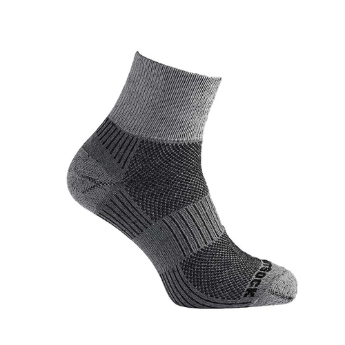 Wrightsock Eco Lt Hike Quarter Black/White Unisex Socks S AU 4-6 Womens