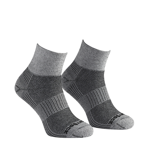 Wrightsock Eco Winter Run Quarter Black/White Unisex Socks S AU 4-6 Womens