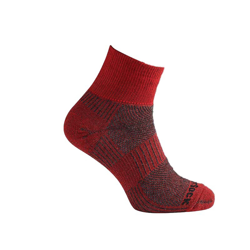 Wrightsock Eco Lt Hike Quarter Black/Red Unisex Socks XL AU 12+ Mens