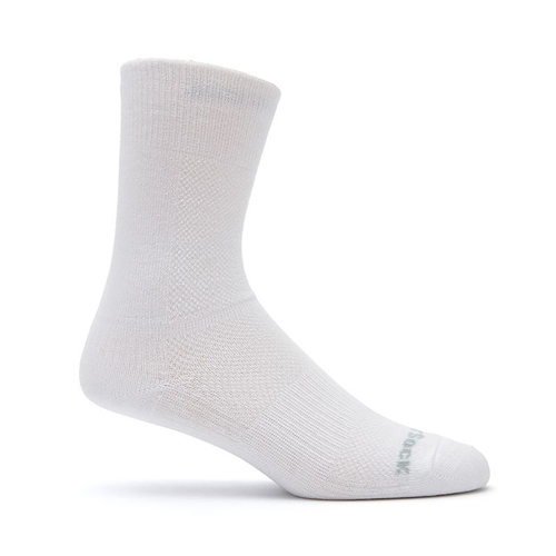 Wrightsock Coolmesh II Crew White Unisex Socks M AU 4-7.5 Mens/6.5-9 Womens