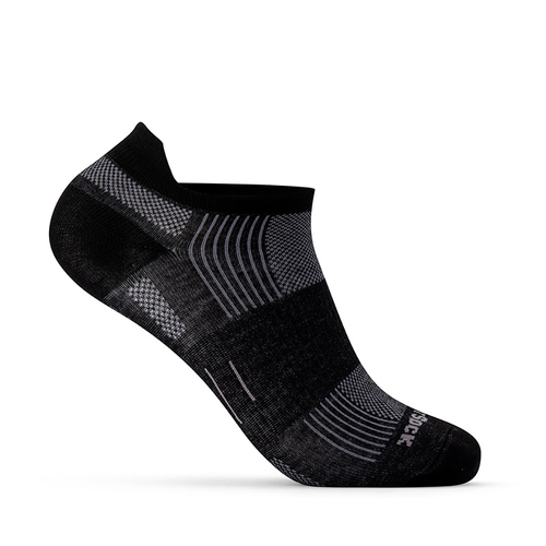 Wrightsock Eco Run Tab Black Unisex Socks M AU 4-7.5 Mens/6.5-9 Womens