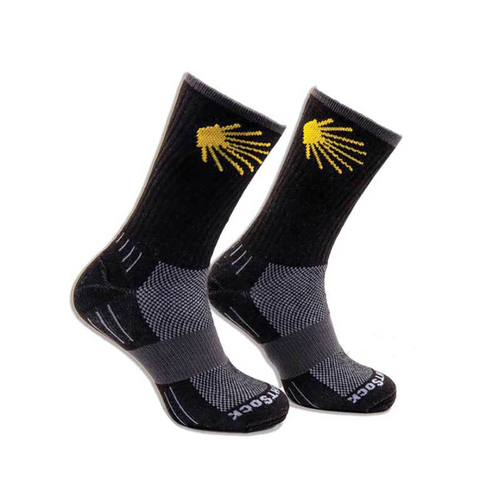 Wrightsock Escape Crew Black/Camino Unisex Socks S AU 4-6 Womens