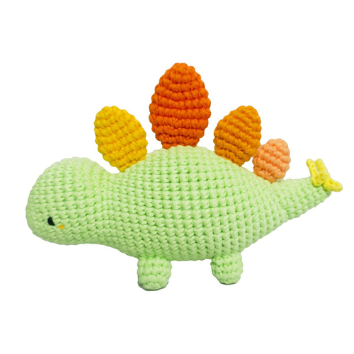 Bobi Craft Cotton 18cm Stegosaurus Soft Rattle Kids Animal Plush Toy 3y+