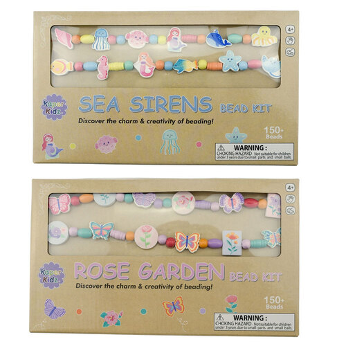 Kaper Kidz Sea Sirens Bead Kit & Rose Garden Bead Kit Toy Set 4Y+