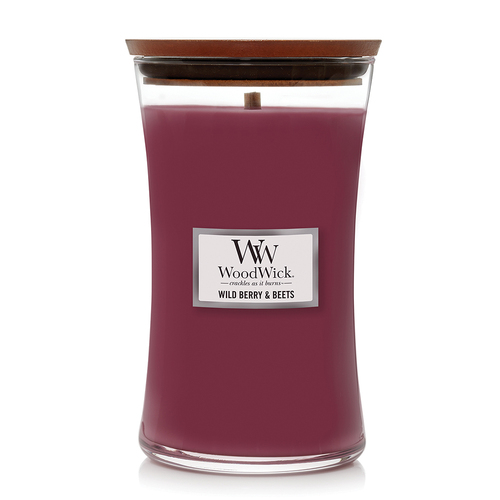 WoodWick Wild Berry & Beets Scented Crafted Candle Glass Jar Soy Wax Large