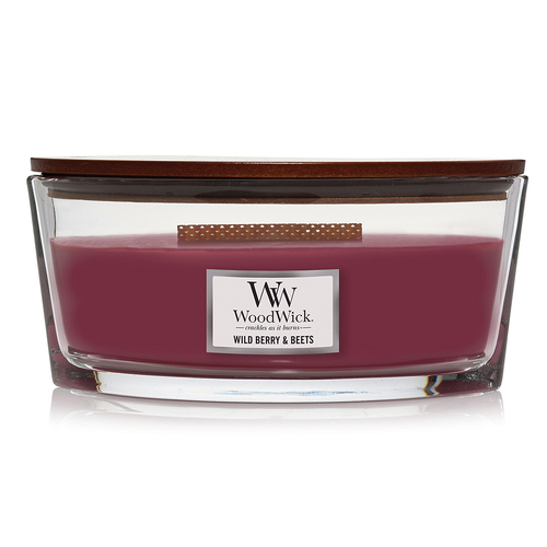 WoodWick 453g Scented Candle Wild Berry & Beets Ellipse - Red