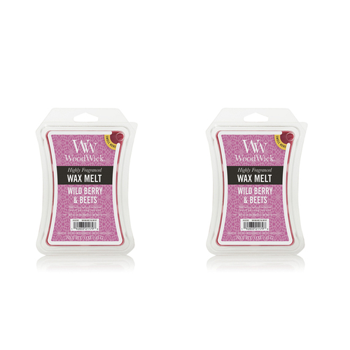 2x WoodWick Wild Berry & Beets Wax Melt Exquisite Fragrance