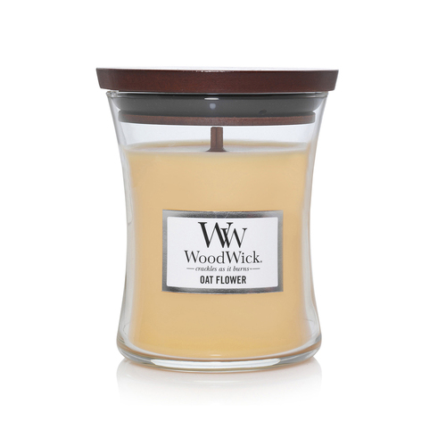 WoodWick 274g Scented Candle Oat Flower Medium - Yellow