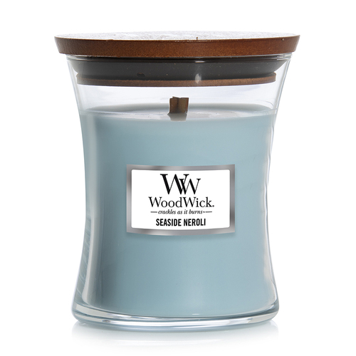 WoodWick 274g Scented Candle Seaside Neroli Medium - Blue