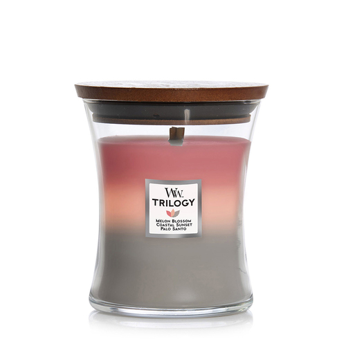 WoodWick Shoreline Trilogy Scented Crafted Candle Glass Jar Soy Wax Medium