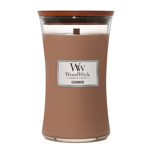 WoodWick Glass Soy Wax Scented Candle Large 17.5cm - Cashmere