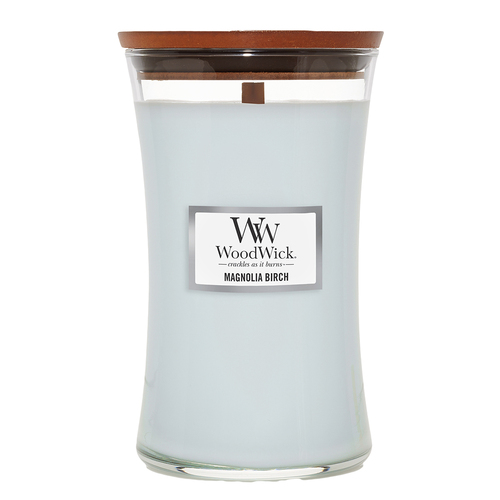 WoodWick Magnolia Birch  Scented Crafted Candle Glass Jar Soy Wax Large