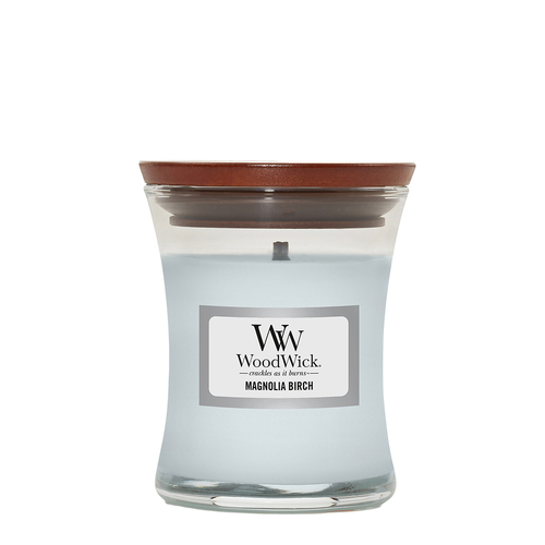 WoodWick Magnolia Birch  Scented Crafted Candle Glass Jar Soy Wax Medium