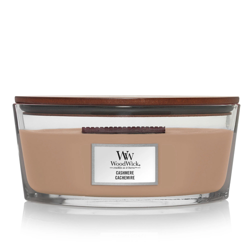 WoodWick Ellipse Glass Soy Wax Scented Candle 19cm - Cashmere