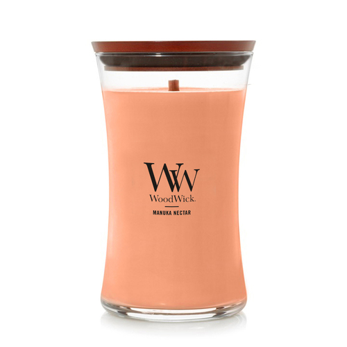 WoodWick Manuka Nectar Scented Candle Large 17.5cm - Orange