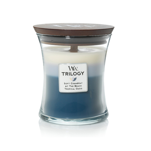 WoodWick 274g Scented Candle Beachfront Cottage Trilogy Medium