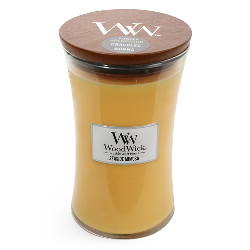 WoodWick Seaside Mimosa Scented Crafted Candle Glass Jar Soy Wax Large