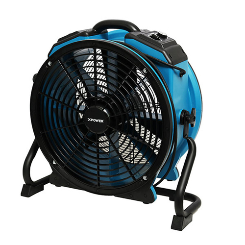 XPower Turbo-Pro Sealed Motor Axial Fan Air Mover - Blue