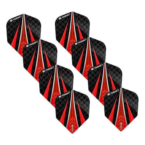 8x 3pc Target Vision Ultra Dart 3-Flights Standard Set - Red