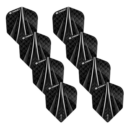 8x 3pc Target Vision Ultra Dart 3-Flights Standard Set - Black