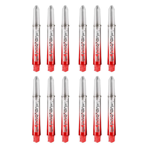 4x 3pc Target Pro Vision Polycarbonate Shaft Dart Accessory Short - Red