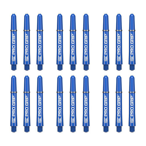 6x 3pc Target Pro Grip Nylon Shaft Accessory Short - Blue